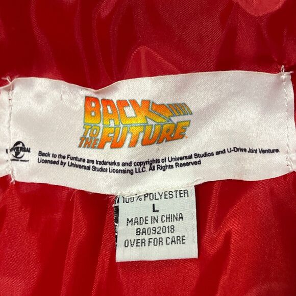 Universal Studios Back To The Future Red Puffer Jacket Marty Mcfly Men’s L - Picture 2 of 12